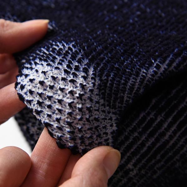 男物 有松鳴海絞り 絞り浴衣 三浦絞り 濃い紺色 反物販売 お仕立て承り