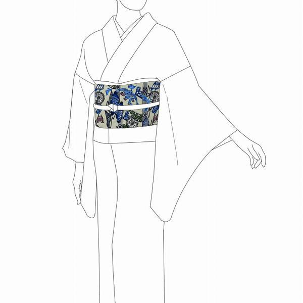 琉球紅型染 お仕立て付き 本場琉球びんがた 城間栄順氏作 牛首紬 加藤