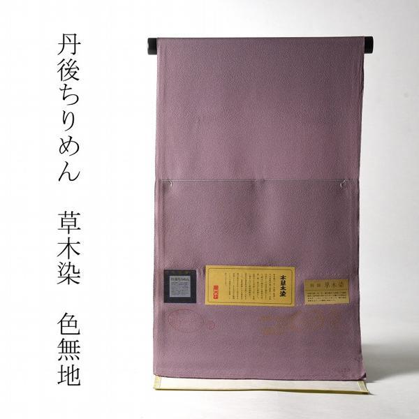 色無地 お仕立て付き 丹後ちりめん 本草木染（共八掛け・八掛け付き  