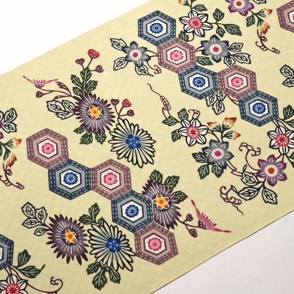 琉球紅型染 お仕立て付き 本場琉球びんがた 津田かすみ氏作 九寸名古屋