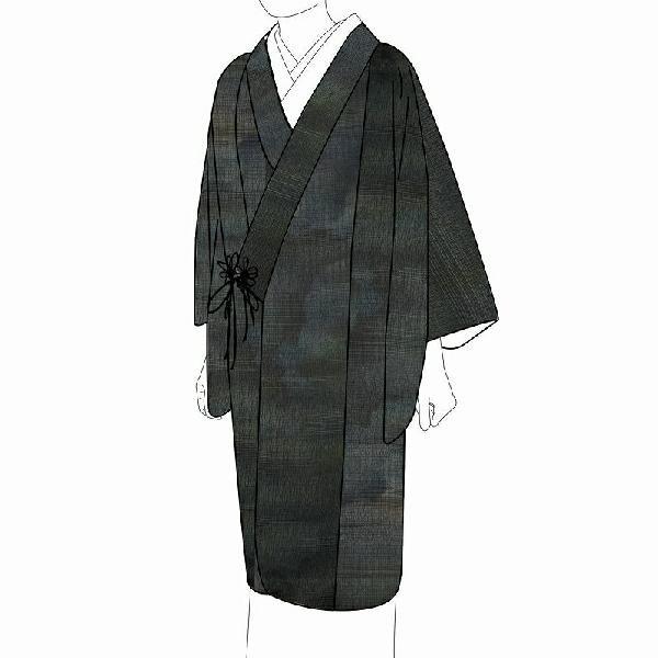 コート 反物販売 葉 道長ぼかし染め 灰色 羽織 道行コート 道中 