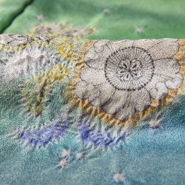 初代久保田一竹 国内手縫いお仕立て付き 一竹辻が花 振袖 金糸織り込み