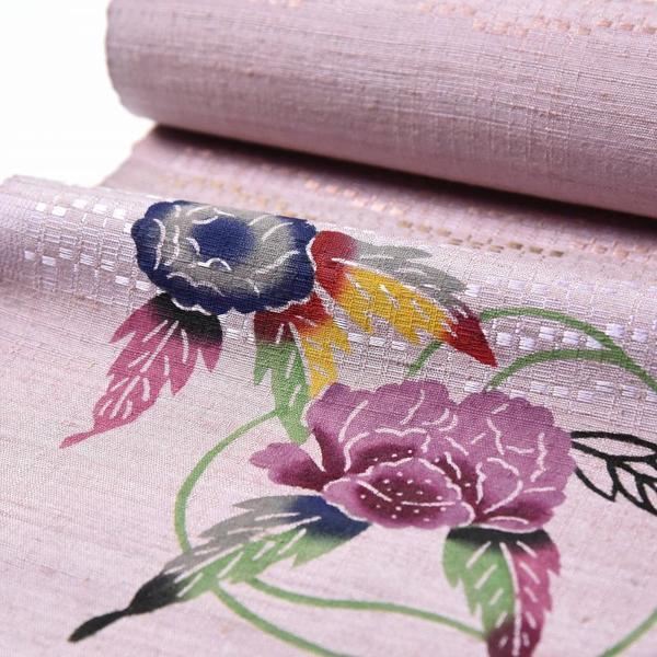 琉球紅型染 お仕立て付き 本場琉球びんがた 藤崎眞氏作 九寸名古屋帯