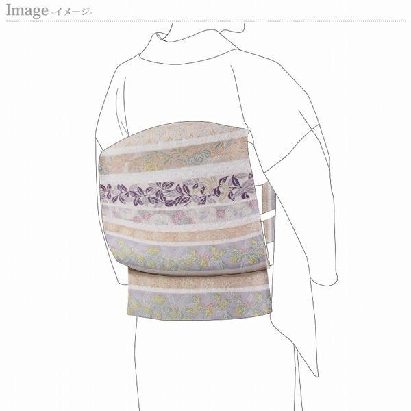 帯　吉永小百合さん着用柄　正絹　西陣織 袋帯 綿芯お仕立て付き 吉永小百合さん着用柄 正絹 西陣織 横段に有職