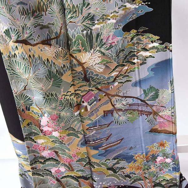 黒留袖 お仕立て上がり 新品未使用品 五つ紋入り（違い鷹の羽）蘇州