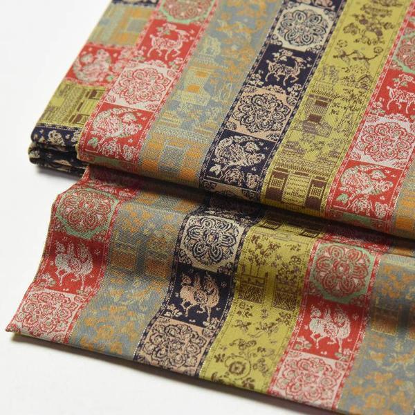 作り帯 正絹 龍村美術織物 紅牙瑞錦 全通織 着物/和服/カジュアル用