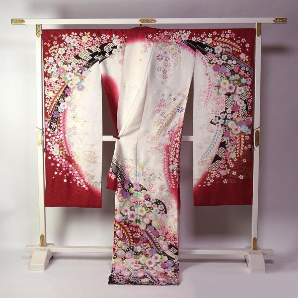 特選 振袖 仮絵羽 未仕立て 高級 裄長裄74.5