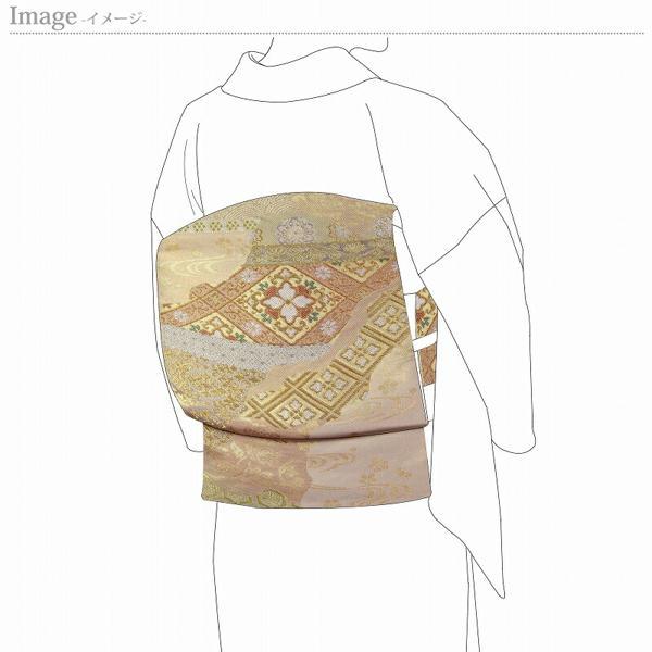 袋帯 お仕立て付き 西陣織「川島織物」袋帯（六通柄）懐紙華文 錦織