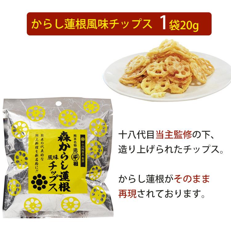 元祖 森からし蓮根 オリジナルセット(からし蓮根265ｇ×2本/森のお醤油150ml×1本/からし蓮根風味チップス20ｇ×1袋)  観光庁長官賞 熊本名物 のし対応可｜sawayasouhonten｜10