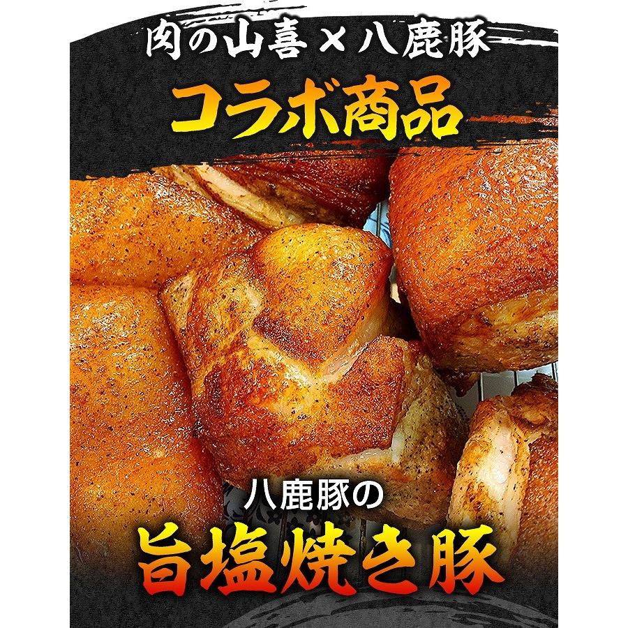 手造り 八鹿豚の旨塩焼き豚 2本セット 約800g 肉の山喜 のし対応可｜sawayasouhonten｜03