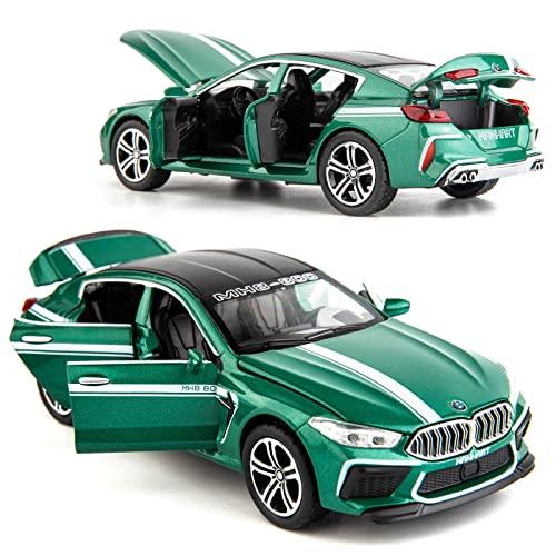 BDTCTK 1:32 BMW M8モデルカー玩具、亜鉛合金プルバックおもちゃの車 サウンドとライト付き 子供 男の子 女の子 ギフト (グリーン)｜sawsell-yh｜04