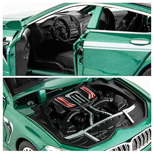 BDTCTK 1:32 BMW M8モデルカー玩具、亜鉛合金プルバックおもちゃの車 サウンドとライト付き 子供 男の子 女の子 ギフト (グリーン)｜sawsell-yh｜05
