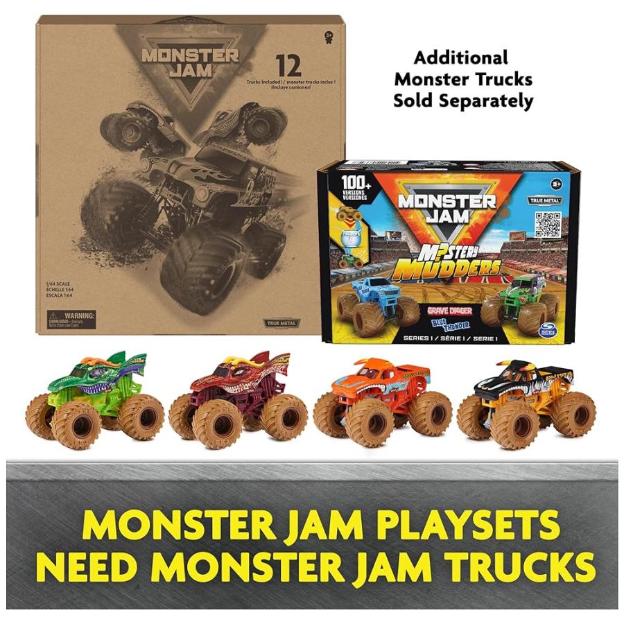 Monster Jam Mystery Mudders モンスタートラック 公式 1:64 墓掘り機とブルーサンダーダイカスト車 ウォッシュトゥリビール (スタイルは異なります)｜sawsell-yh｜06