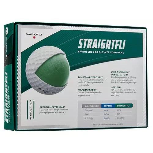 2023 Maxfli(マックスフライ) ゴルフボール Straightfli Golf Balls ストレートフライ 曲がりにくいボール ルール適合｜sawsell-yh｜05