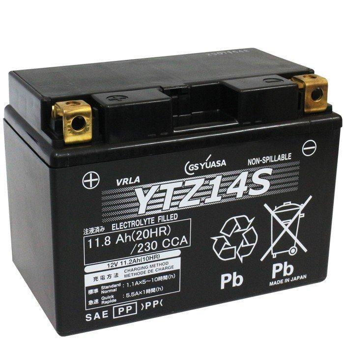 新品 未使用 未開封 GS YUASA YTZ14S オートバイ用バッテリー GS YUASA YTZ14S 最高品質 バイク バッテリー 充電 液注入済み GS