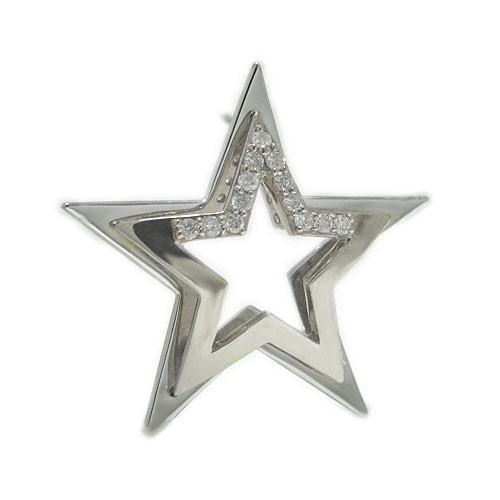 ラペルピン ブローチ PT900プラチナ 星 スター 星座 ダイヤラペルピン ピンバッジ ピンブローチ タックピン タイピン タイニーピン ネクタイピン 天然石の画像