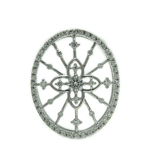 K10ホワイトゴールド / イエローゴールド / ピンクゴールド ラペルピン ダイヤモンド ピンバッジ ピンブローチ ブローチ タックピン タイピン 四葉 クローバー