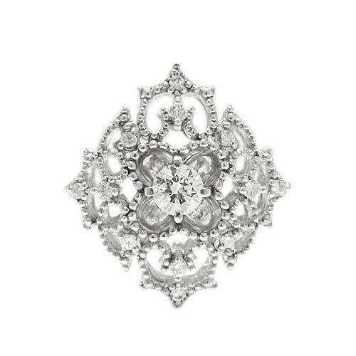 K10ホワイトゴールド / イエローゴールド / ピンクゴールド ラペルピン ダイヤモンド ピンバッジ ピンブローチ ブローチ タックピン 天然石 10K ミル打ち