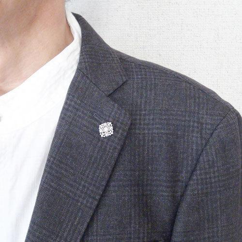 ラペルピン ブローチ PT900プラチナ プラチナラペルピン ダイヤモンド 一粒石 ピンバッジ ピンブローチ タイピン タイニーピン ネクタイピン ミル打ち 天然石の画像