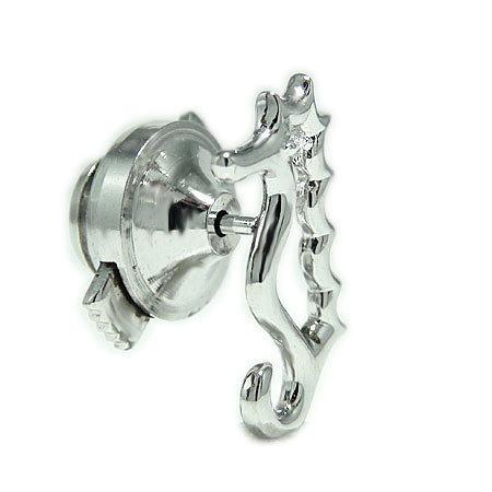 PT900プラチナ ラペルピン ブローチ タツノオトシゴ