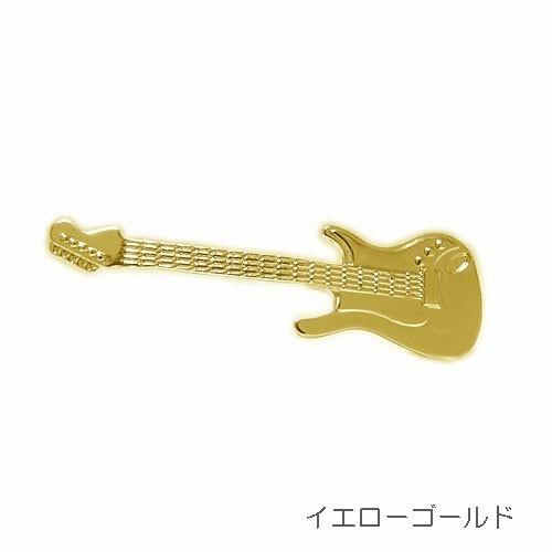 K18ホワイトゴールド / イエローゴールド / ピンクゴールド ラペルピン ギター エレキ 楽器 音楽 弦楽器 メンズ ピンバッジ ピンブローチ ブローチ タックピンの画像