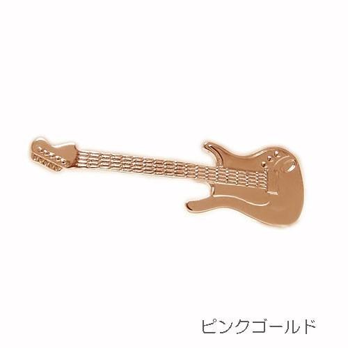 K18ホワイトゴールド / イエローゴールド / ピンクゴールド ラペルピン ギター エレキ 楽器 音楽 弦楽器 メンズ ピンバッジ ピンブローチ ブローチ タックピンの画像