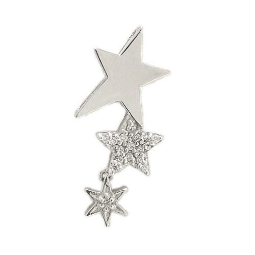 ラペルピン ブローチ PT900プラチナ プラチナラペルピン 星 スター ダイヤモンド 三ツ星 オリオン座 ピンバッジ ピンブローチ タイニーピン 揺れる 天然石