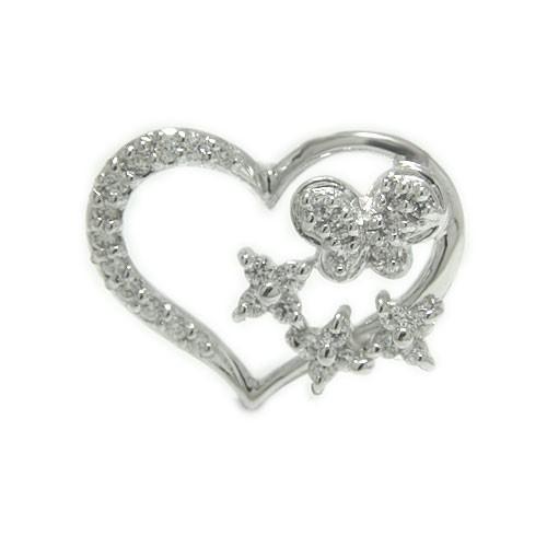 PT900プラチナ ラペルピン ハート 蝶 蝶々 星 スター ダイヤモンド レディース ピンバッジ ピンブローチ ブローチ