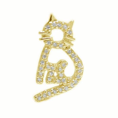 k18 猫 タイピン・ブローチ