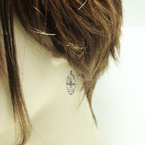 ピアス PT900プラチナ プラチナピアス フック ジプシー ダイヤピアス 