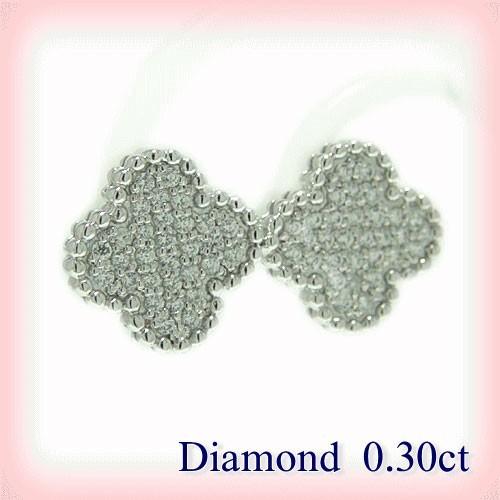 ピアス K10ホワイトゴールド イエローゴールド ピンクゴールド スタッド クローバー 四つ葉 ダイヤモンド お花 フラワー キャッチ 10K 10金 天然石 誕生石