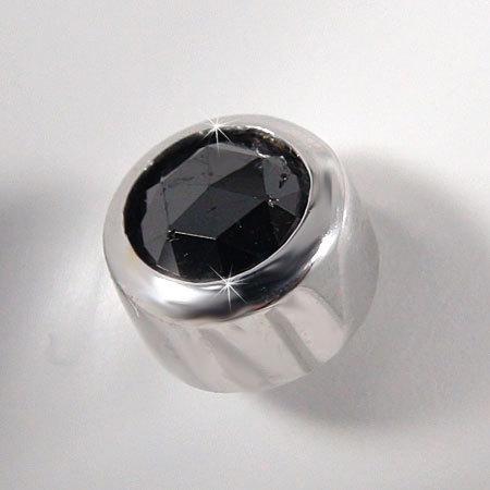 ピアス PT900プラチナ ブラックダイヤ スタッドピアス 一粒石 黒ダイヤ ローズカット 片耳用 シングル キャッチ シンプル 伏せこみ メンズ 天然石 プレゼントの画像