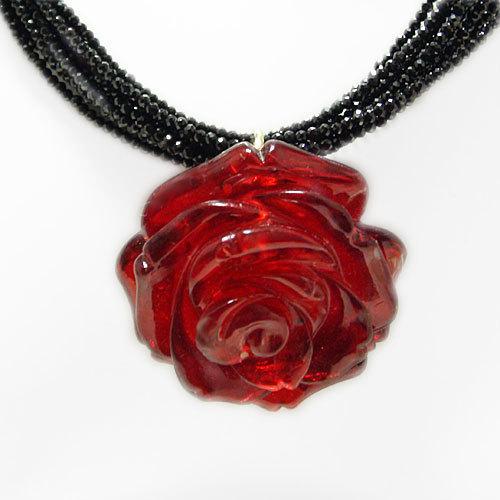 K18イエローゴールド コハク 琥珀 アンバー レッドアンバー ペンダント