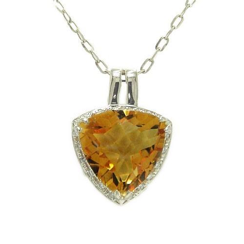 PT900プラチナ ペンダント ネックレス シトリントパーズ トパーズ 黄  