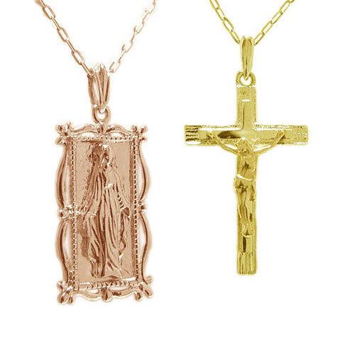 18金 ネックレス クロス レディースクロスネックレス k18 18k 特大