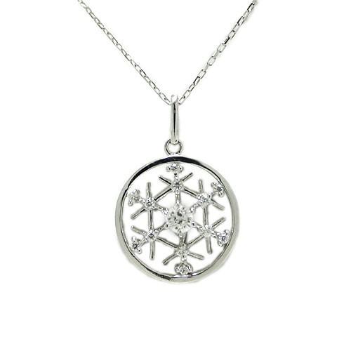 PT900プラチナ ペンダント ネックレス プラチナペンダント 雪の