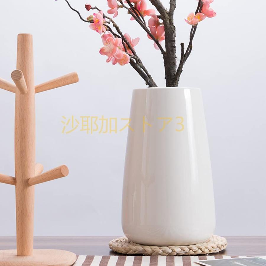 フラワーベース 花器 花瓶 陶器 北欧モダンシンプルデザイン (白) (ホワイト A-40cm)｜sayakakondostore3｜05