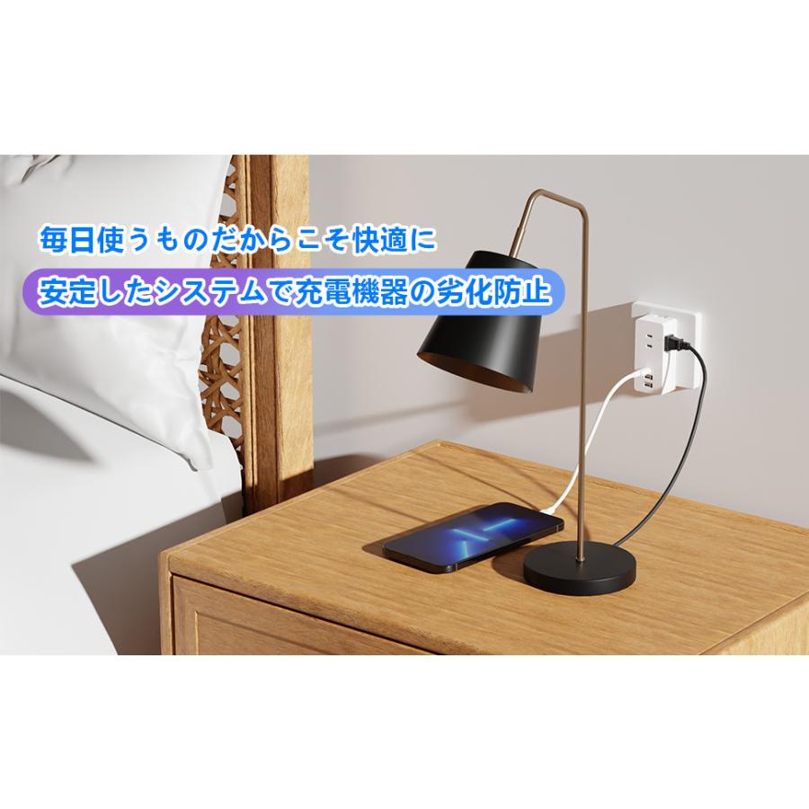 電源タップ USB付 PD20W QC3.0 充電器 AC3個口+3USB 急速充電 アダプタ USB 海外 240V コンセント Type-C 小型 コンパクト マルチタップ｜saybour｜09