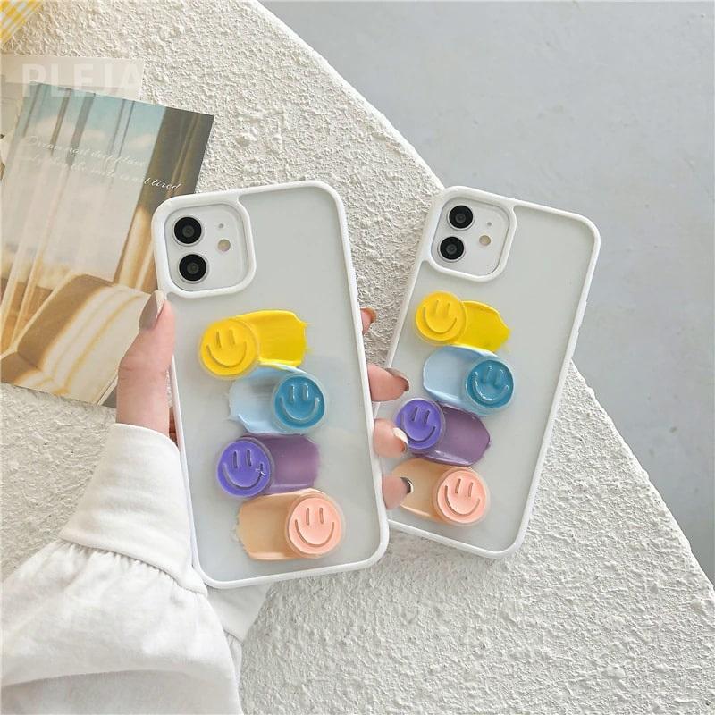 Iphoneケース にこちゃん カラフル ペイント スマイリー 韓国 立体 かわいい クリア 透明 キャラクターソフトケース カバー 携帯ケース 2407 Saymi S Yahoo 店 通販 Yahoo ショッピング