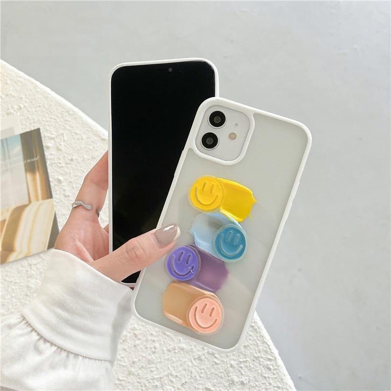 Iphoneケース にこちゃん カラフル ペイント スマイリー 韓国 立体 かわいい クリア 透明 キャラクターソフトケース カバー 携帯ケース 2407 Saymi S Yahoo 店 通販 Yahoo ショッピング