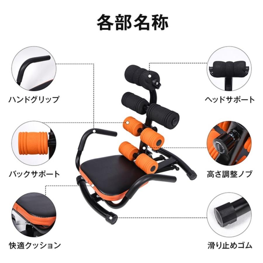 腹筋トレーナー 一台多役 耐荷重約150kg 高さ3段階調整可能 角度調整 滑りにくい 腹筋トレーニング 背筋 背伸ばしストレッチ 体幹トレ 下半身 レーニング_15