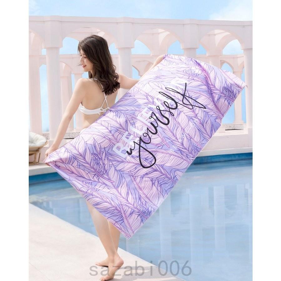 ビーチタオル タオル ビーチ 海 休暇 大判 お風呂 プール おしゃれ バスタオル 薄型軽量 速乾 リゾート お洒落 夏休み 経典ブランド 旅行