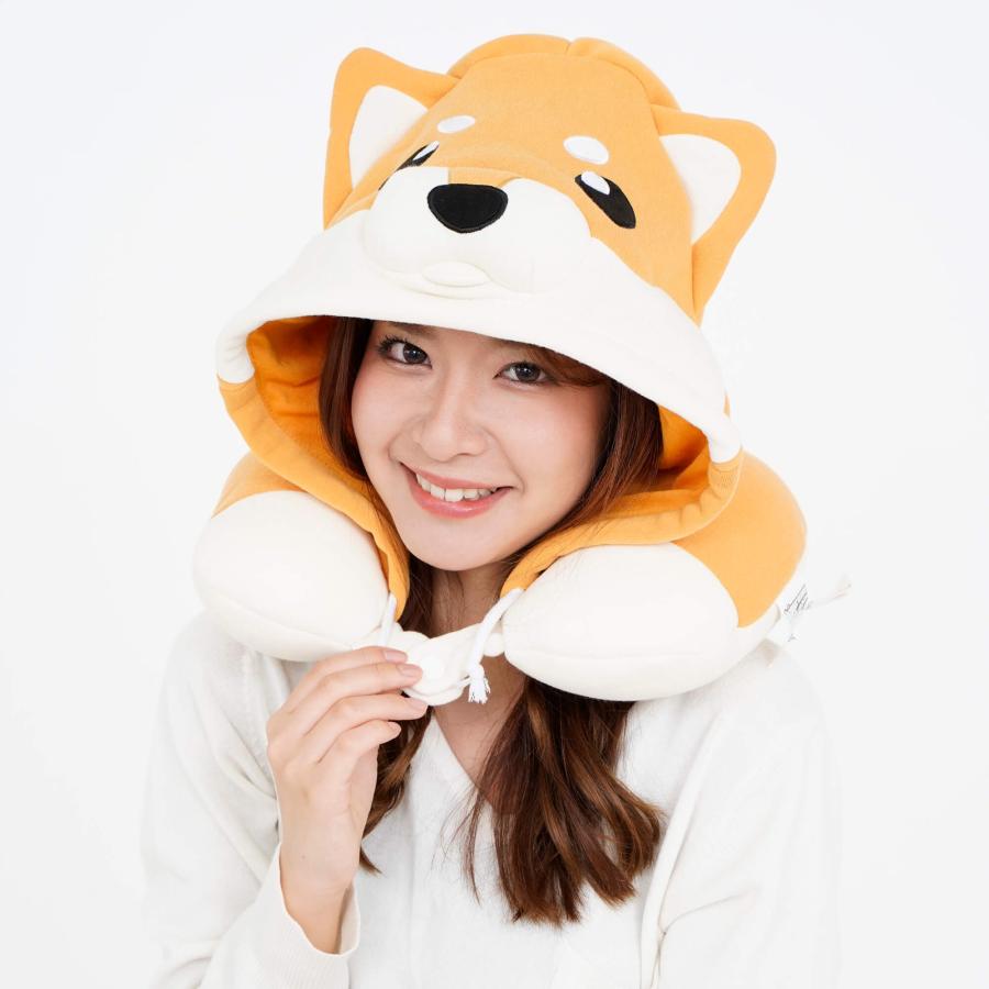 SAZAC サザック 2908 柴犬 ネックピロー トラベル 旅行用 枕 飛行機用