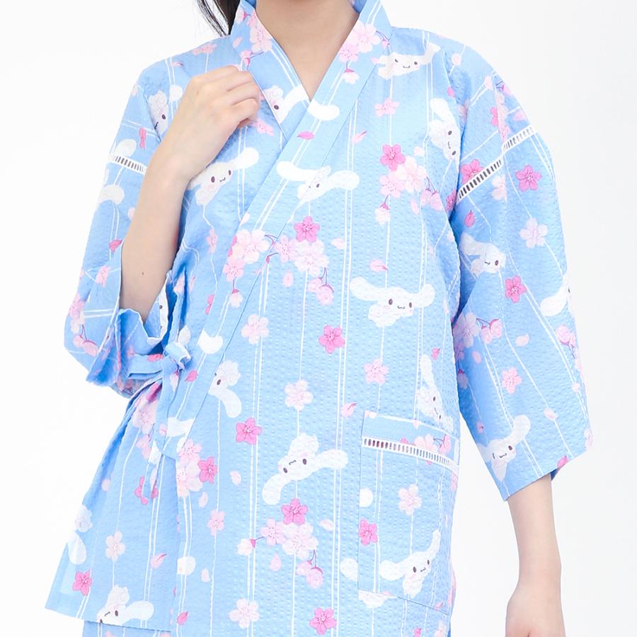 【新商品】SAZAC サザック SAN-2047 シナモロール 桜柄甚平 ルームウェア 部屋着 | シナモロール | 07