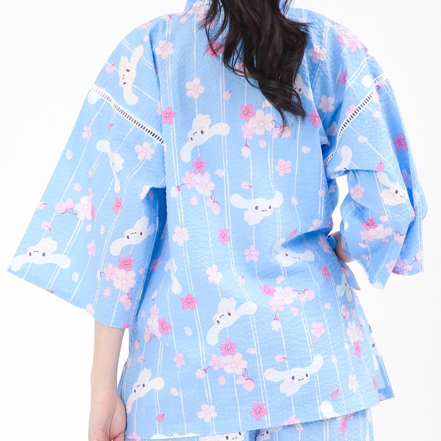 【新商品】SAZAC サザック SAN-2047 シナモロール 桜柄甚平 ルームウェア 部屋着 | シナモロール | 09