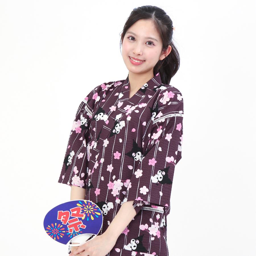 【新商品】SAZAC サザック SAN-2049 クロミ 桜柄甚平 ルームウェア 部屋着 | クロミ | 11