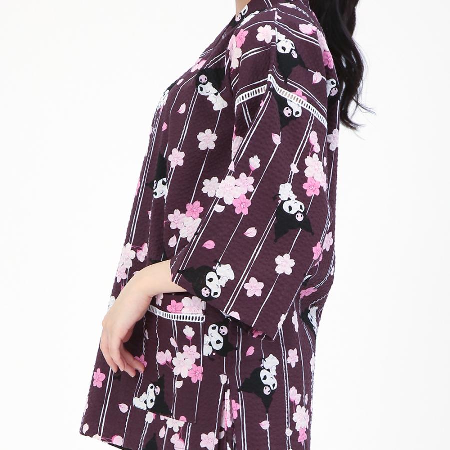 【新商品】SAZAC サザック SAN-2049 クロミ 桜柄甚平 ルームウェア 部屋着 | クロミ | 08