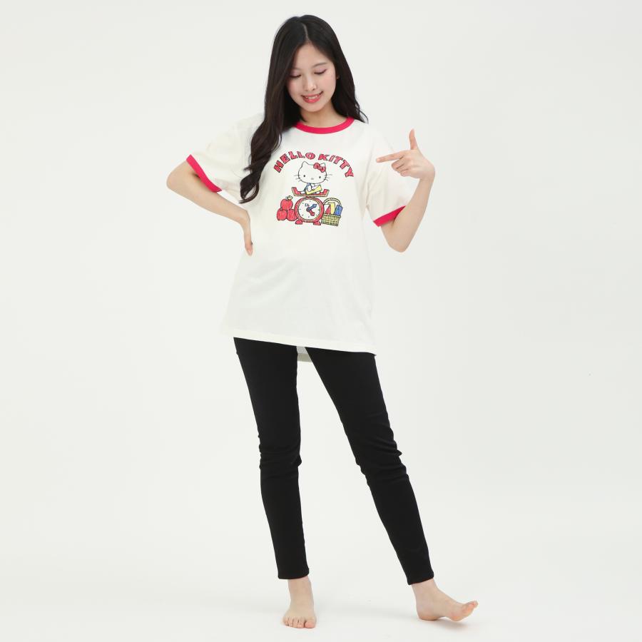 SAZAC サザック SAN-2060 レトロハローキティリンガーＴシャツ ルームウェア 部屋着 | ハローキティ | 03