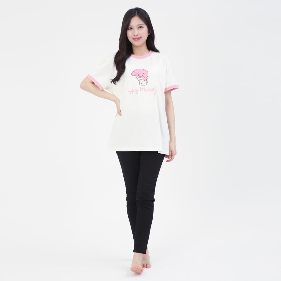SAZAC サザック SAN-2061 しくしくマイメロディリンガーＴシャツ ルームウェア 部屋着 | マイメロディ | 02