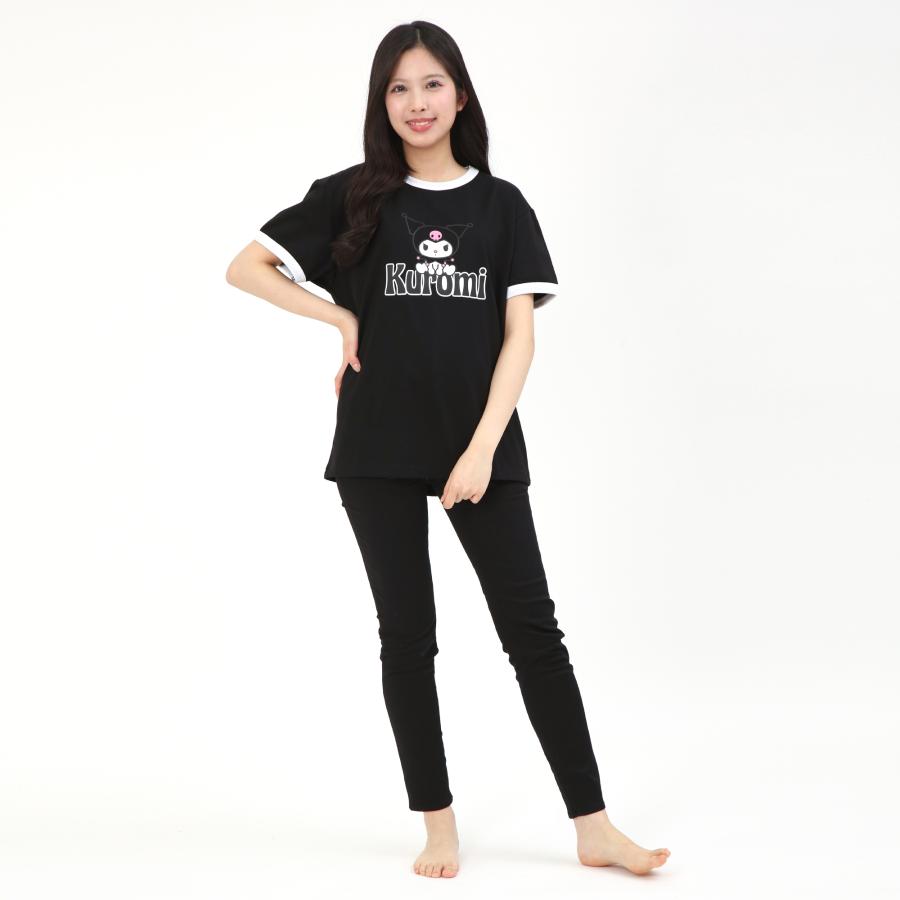 SAZAC サザック SAN-2062 ちょこんとおすわりクロミリンガーＴシャツ ルームウェア 部屋着 | クロミ | 01